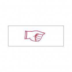 Right Hand Sign Stock Stamp OS-27, 38x14mm
